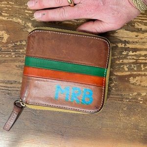 Well loved clare V half zip wallet